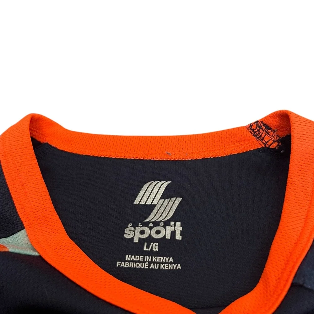 Place Sport Boys Navy Orange Unbeatable Activewear Shirt and Shorts Set Size L - Picture 5 of 13